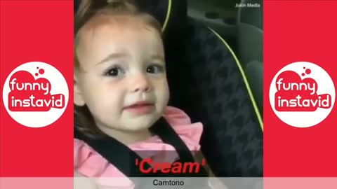 Baby girl can't say ice-cream