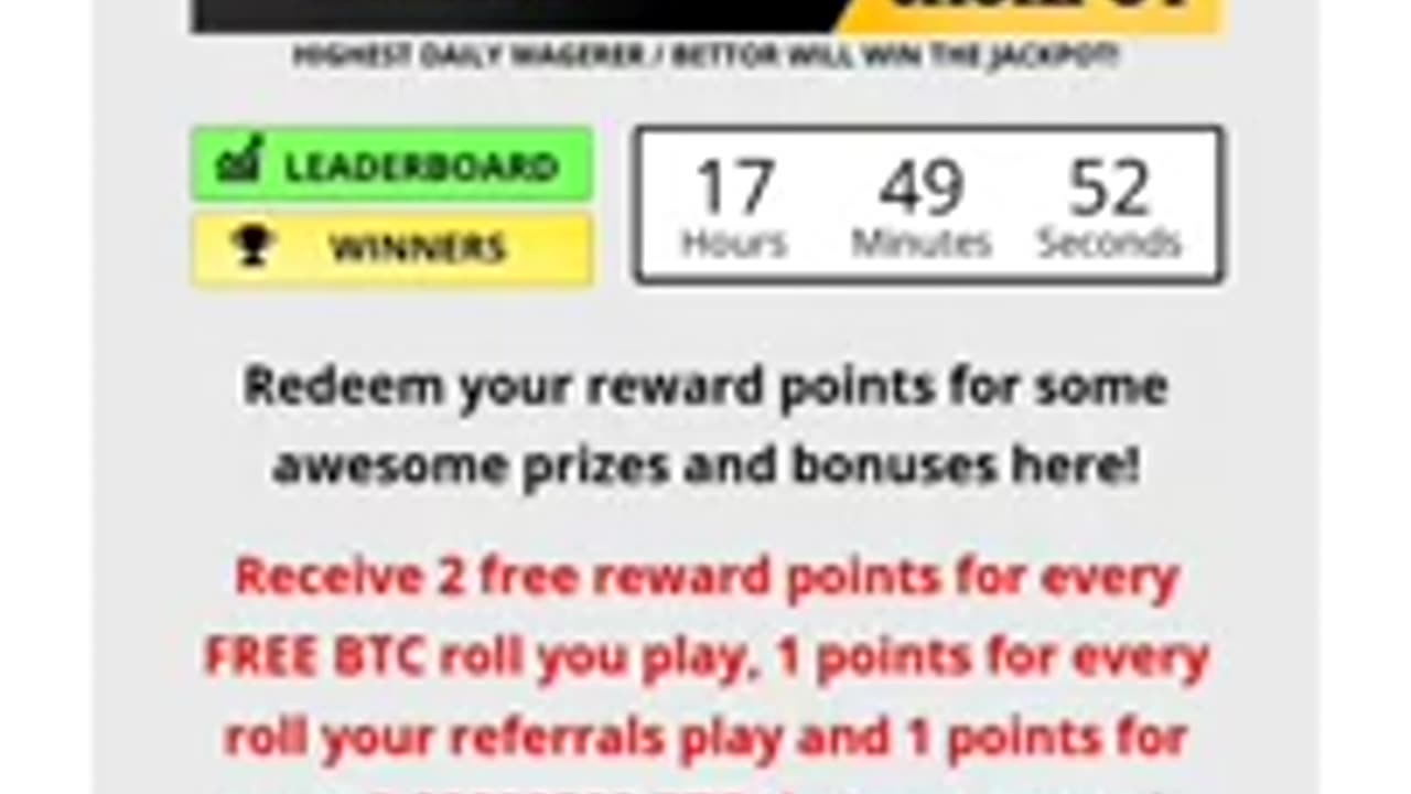 How to earn free more btc and reward points in freebitco.in