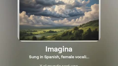 Imagina - imagine in spanish - version 1