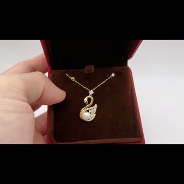 Sterling Silver Swan Pendant #sterlingsilver #swan #pendant #cubiczirconia #giftideas #reels