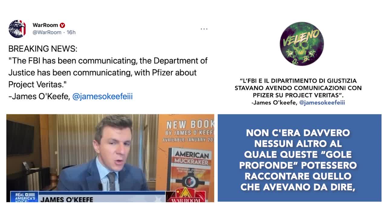 PROJECT VERITAS. FBI ha parlato con PFIZER di me.