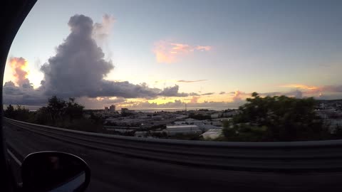 Drive in the sunset of Guam