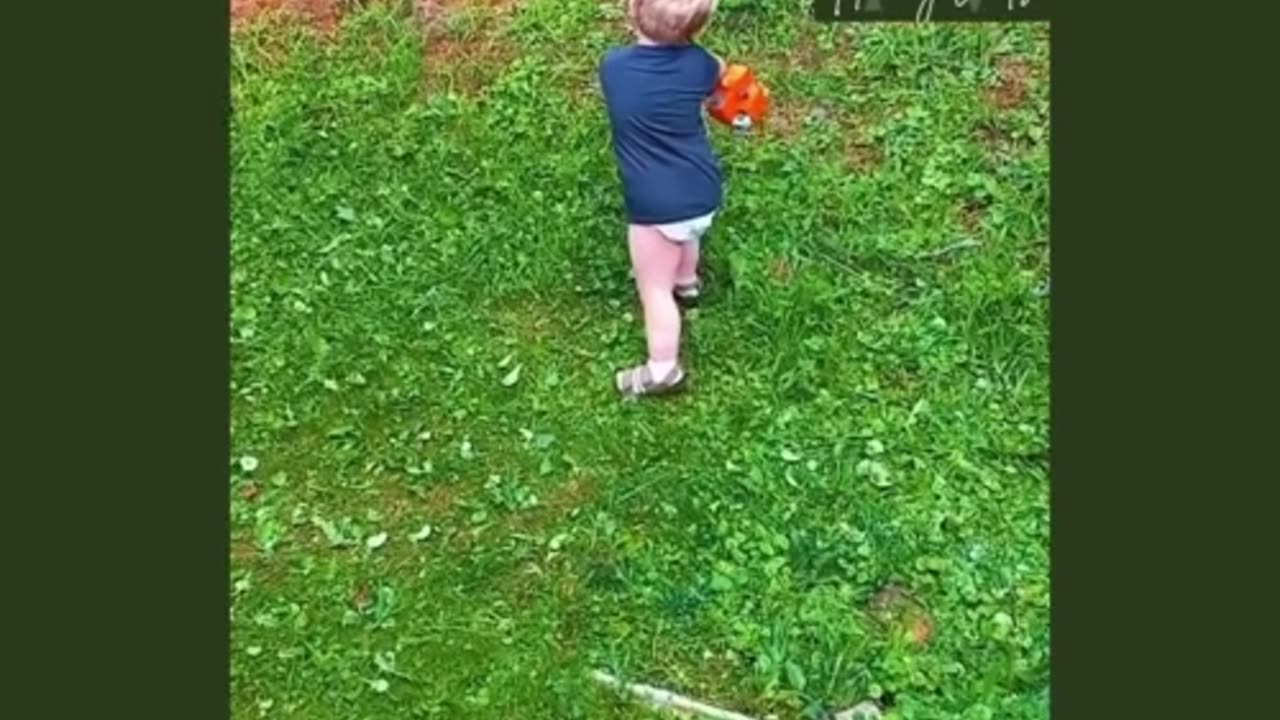 Kid sounds like a weed trimmer!