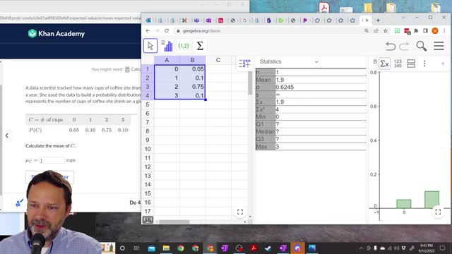 Using GeoGebra to find Means and Medians