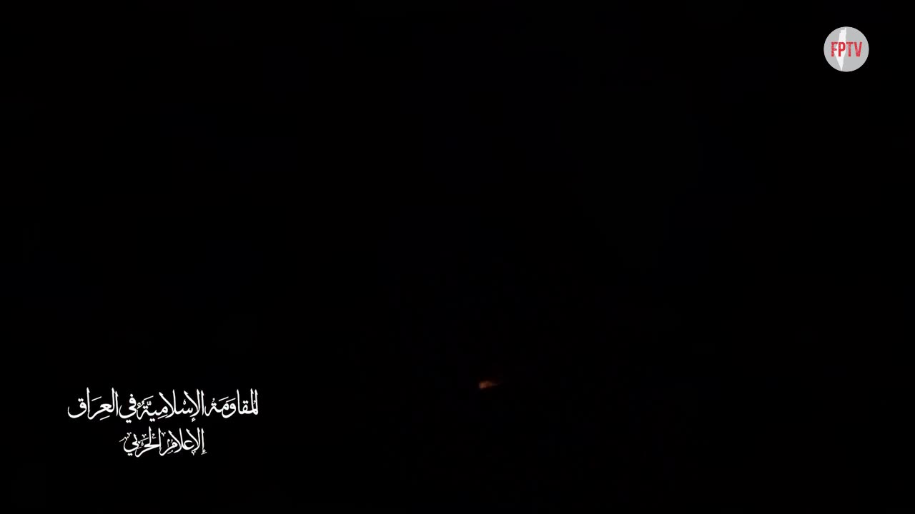 Iraqi Resistance launching a drone towards a vital Zionist target in Umm Al-Rashrash, [so-called ‘Eilat’], southern occupied Palestine, 25 Oct 2024