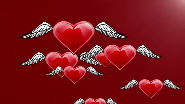 The heart of love has wings.