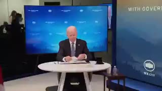 Odd Moment As Biden's Staff Hands Him A Note Telling Him To Wipe His Chin