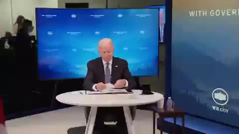 Odd Moment As Biden's Staff Hands Him A Note Telling Him To Wipe His Chin