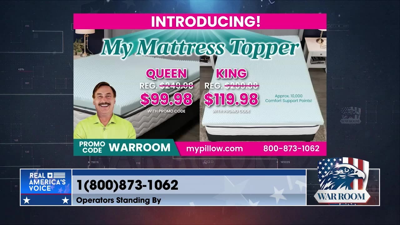 Lindell: WarRoom Posse Political Prisoner Special On Brand New Mattress Topper