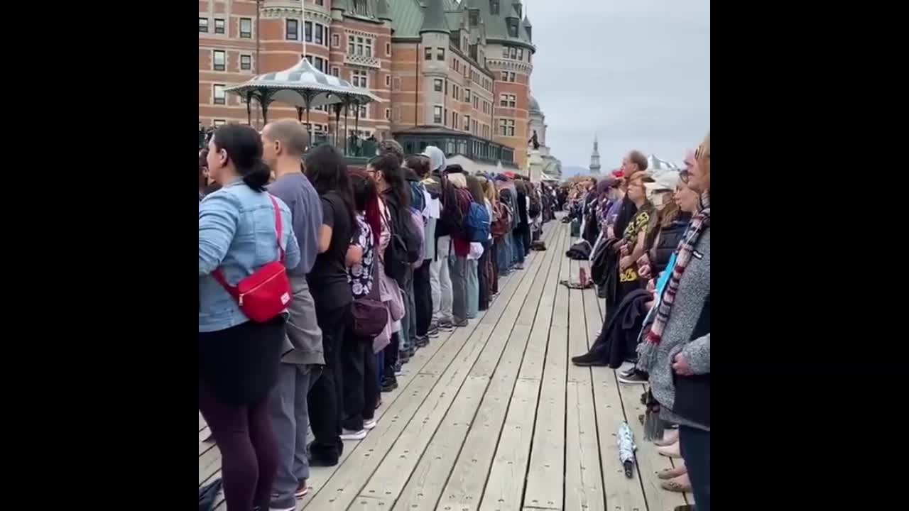 Silent Protest in Quebec