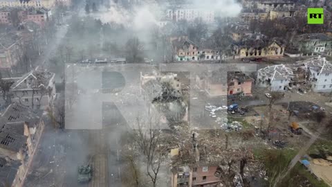 New drone footage shows Russian tank activity in Mariupol