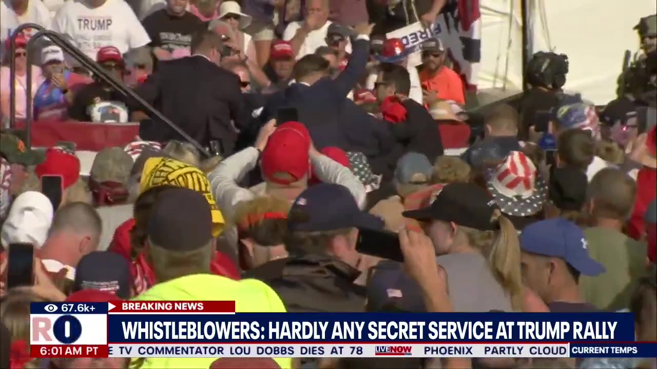 BREAKING Whistleblowers allege hardly any Secret Service agents at Trump rally during shooting