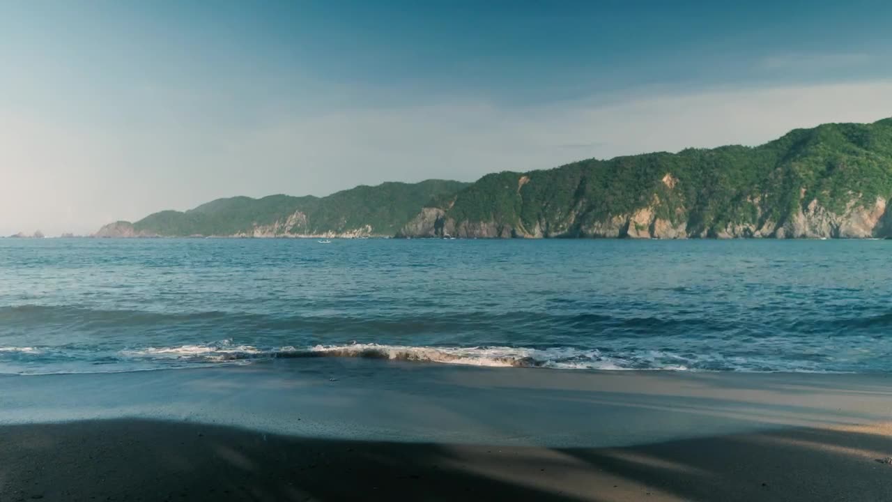 Empty sea seen from the beach