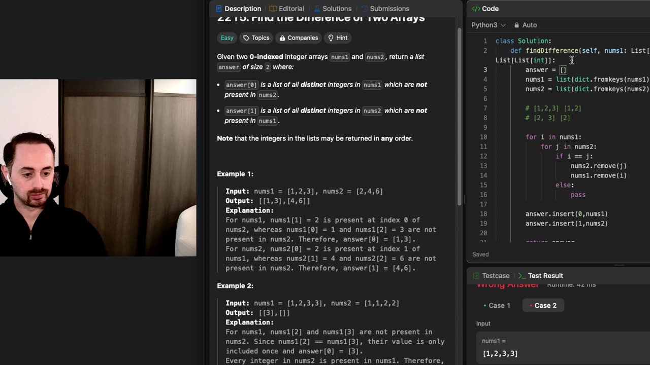 Python Diff of 2 Arrays