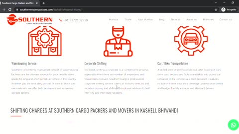 Southern Cargo Packers and Movers in Khaseli , Thane