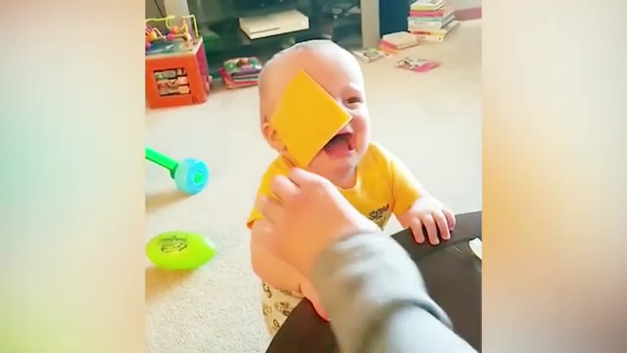 Baby funny fall