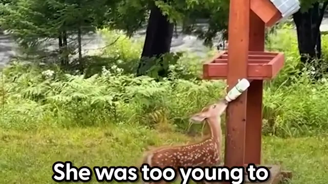 This orphaned baby deer wandered into the exact right backyard