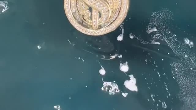 Stained jewelry is soaked