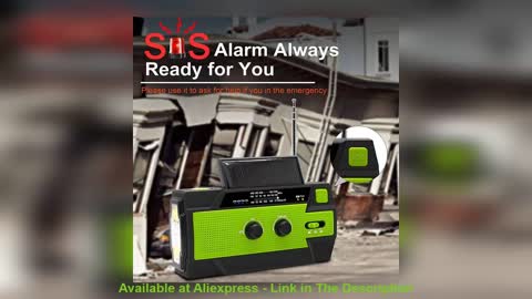 ☑️ Explosive wireless outdoor radio hand-cranked solar portable mountaineering camping emergency