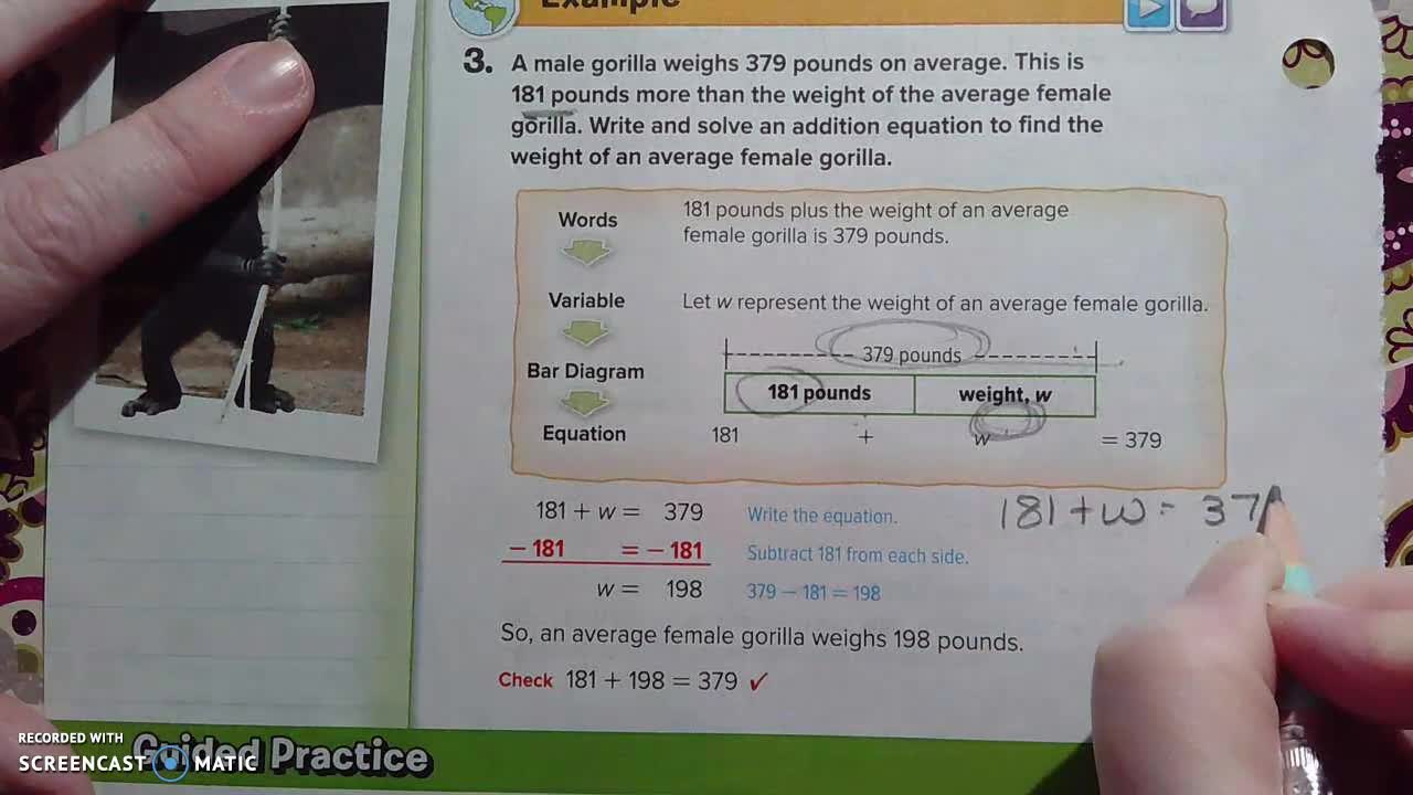 Gr 6 - Ch 7 - Lesson 2 - Solve and Write Addition Equations