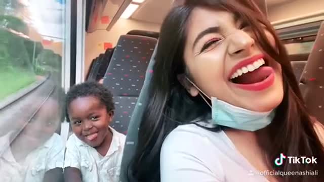 Cute stranger on trein