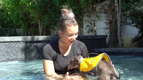 Doggos Learning to Swim