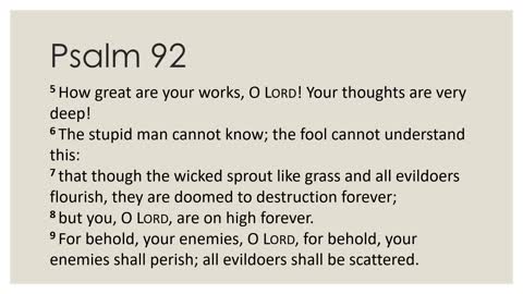 Psalm 92 Devotion