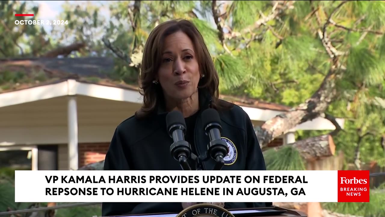 JUST IN- Kamala Harris Provides Update On Federal Recovery Efforts In The Wake Of Hurricane Helene