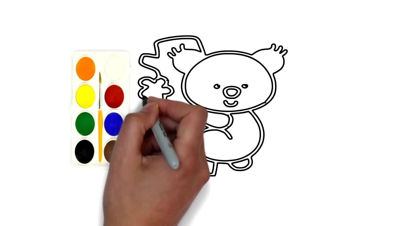 Drawing and Coloring for Kids - How to Draw Teddy Bear