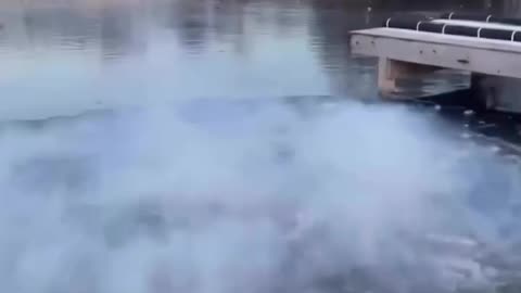 Explosion under the ice