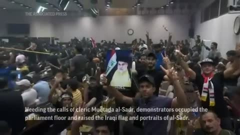 Protesters breach Iraq parliament.