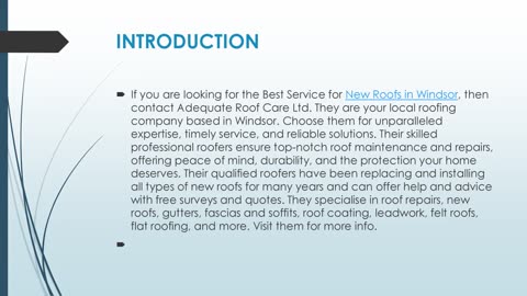 Get The Best New Roofs in Windsor.
