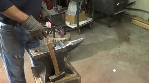 Forging some dug up metal