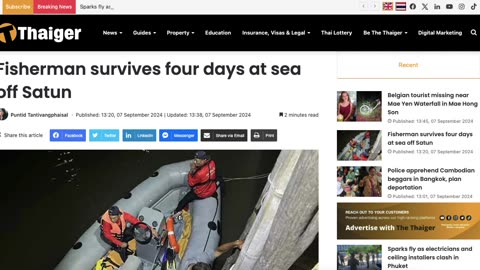 Jason W Chan's Take - Freedom Fighter: Fisherman survives four days at sea off Satun