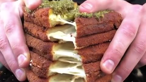 Mozzarella Carrozza topped w Basil Pesto Sauce!!