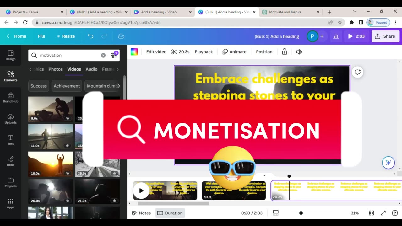 Create 500 Motivational Videos In 10 Mins Using Chat GPT & Canva.