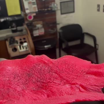 Underarm Wax Strip Reveal with Sexy Smooth Cherry Desire Hard Wax by @kgwaxstudio