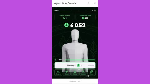 new mining mini app telegram agentz al crusade