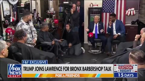 Trump talks about eliminating federal income tax in a Bronx, NY barbershop!