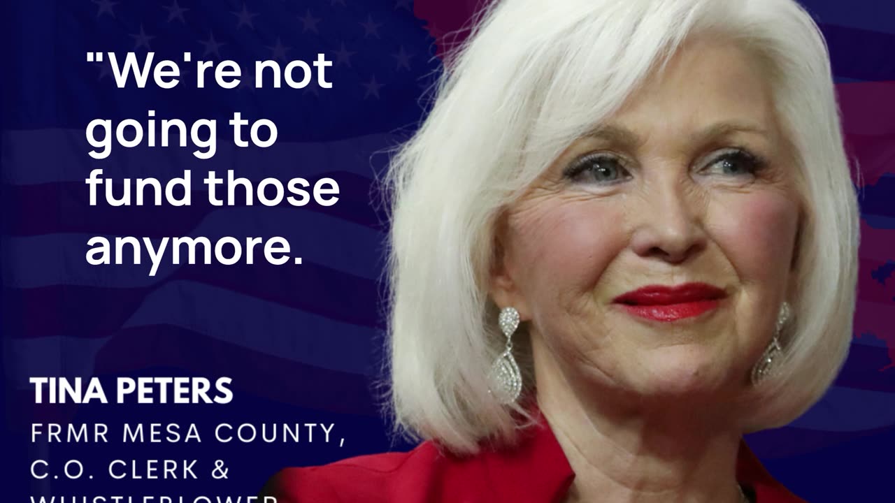 Tina Peters on the power of the election commissioners to defund the machines