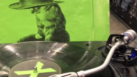Playing Ed Sheeran album on LP player