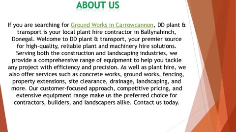 If you are searching for Ground Works in Carrowcannon