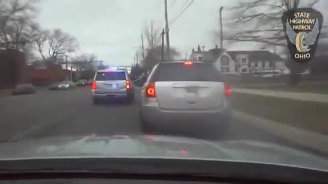 Wild Police Chase Leaves Minivan Mangled from Several PIT Moves (Cleveland Ohio)