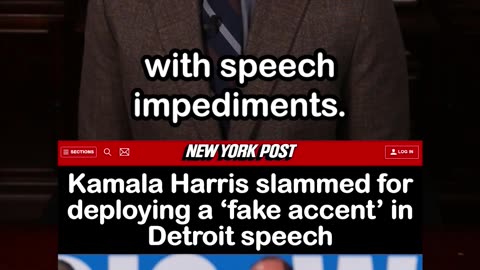 Kamala Harris Uses a ‘Fake Accent’ in Detroit Speech