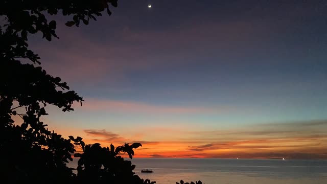 Sunset at the end of the day