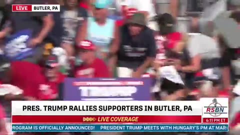 Trump Shots fired at the TRUMP rally in PA