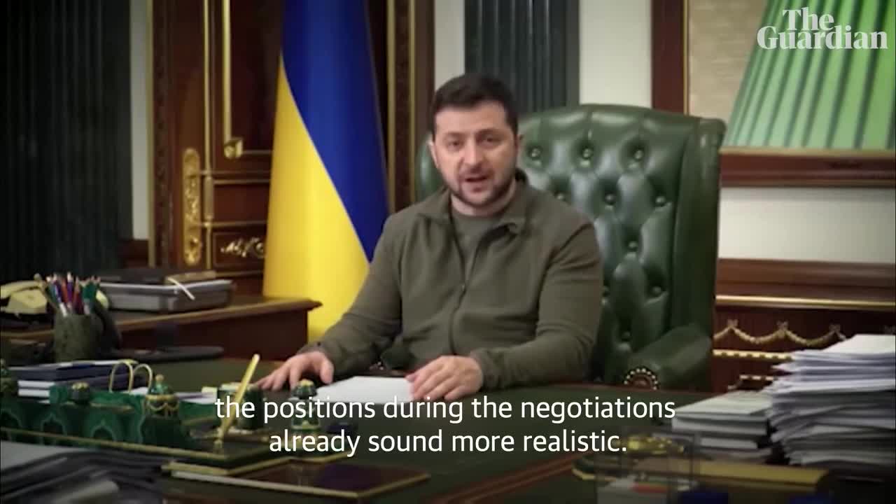 Zelenskiy says Russia’s position in negotiations is becoming ‘more realistic’