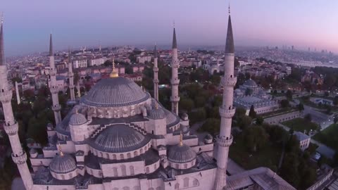 Drone crash into Blue Mosque, Istanbul, Turkey