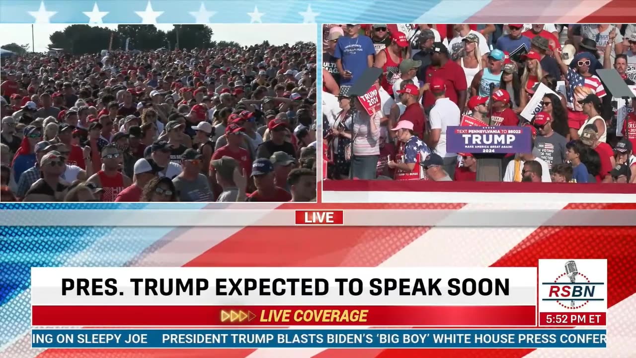 MAGA Rally in Butler, PA: Pres. Donald Trump Arrives at Butler Farm Show
