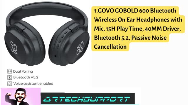 GOVO GOBOLD 600 Bluetooth Wireless On Ear Headphones with Mic